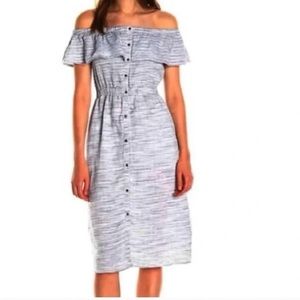 Lucky Brand Strapless Linen Midi Dress (small)